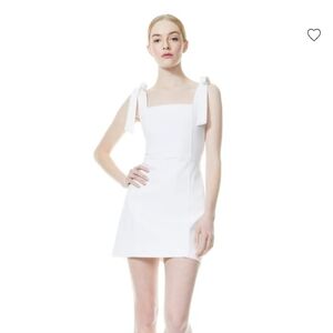 NWT MARYANN TIE SHOULDER MINI DRESS ALICE + OLIVIA